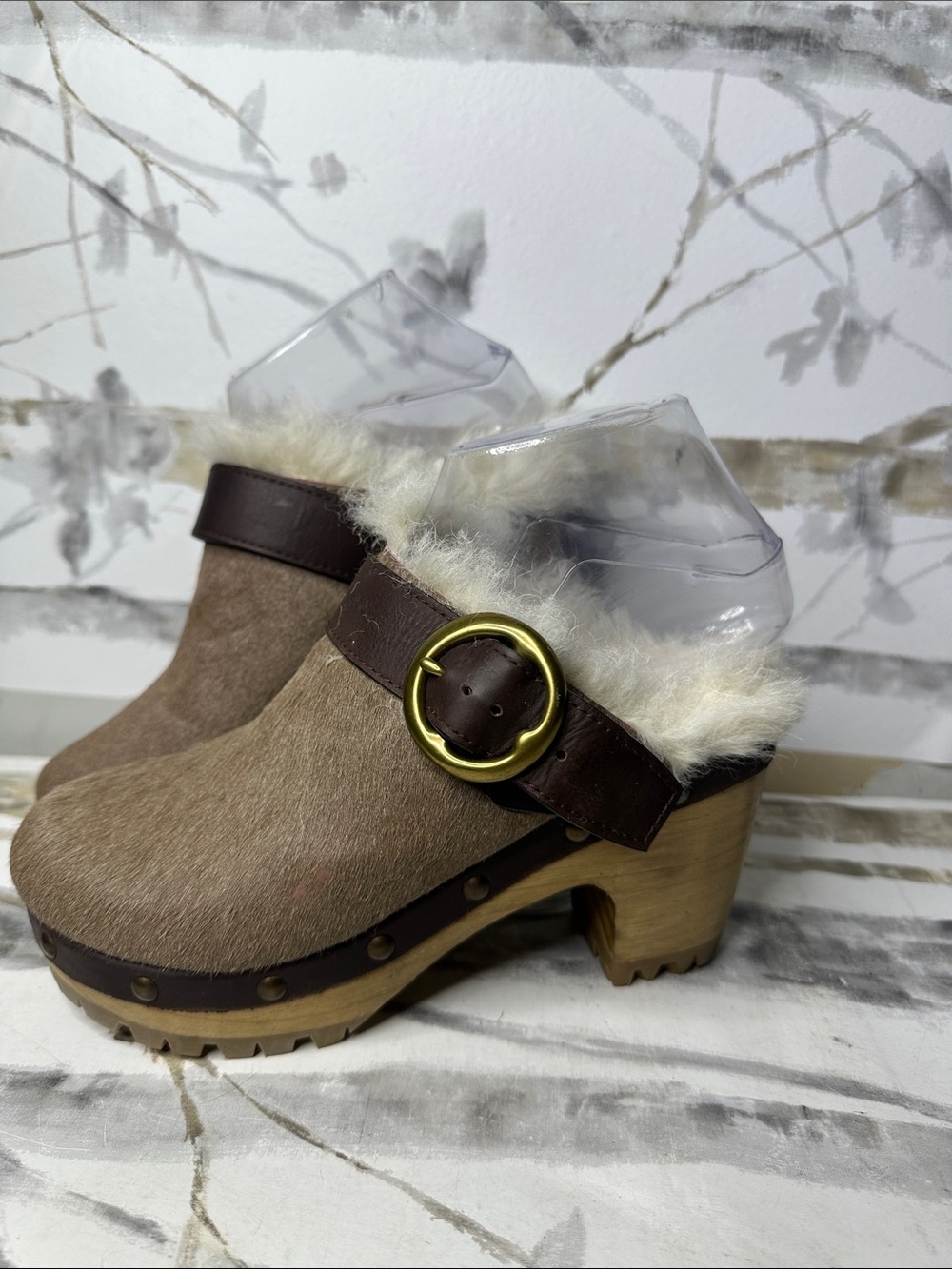 Ralph Lauren Polo Fur Clogs